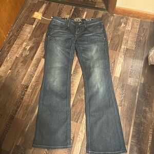 New with tags buckle black boot cut jeans size 28 by 32